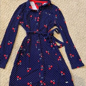 Tommy Hilfiger Navy Cherry Print Kids Dress